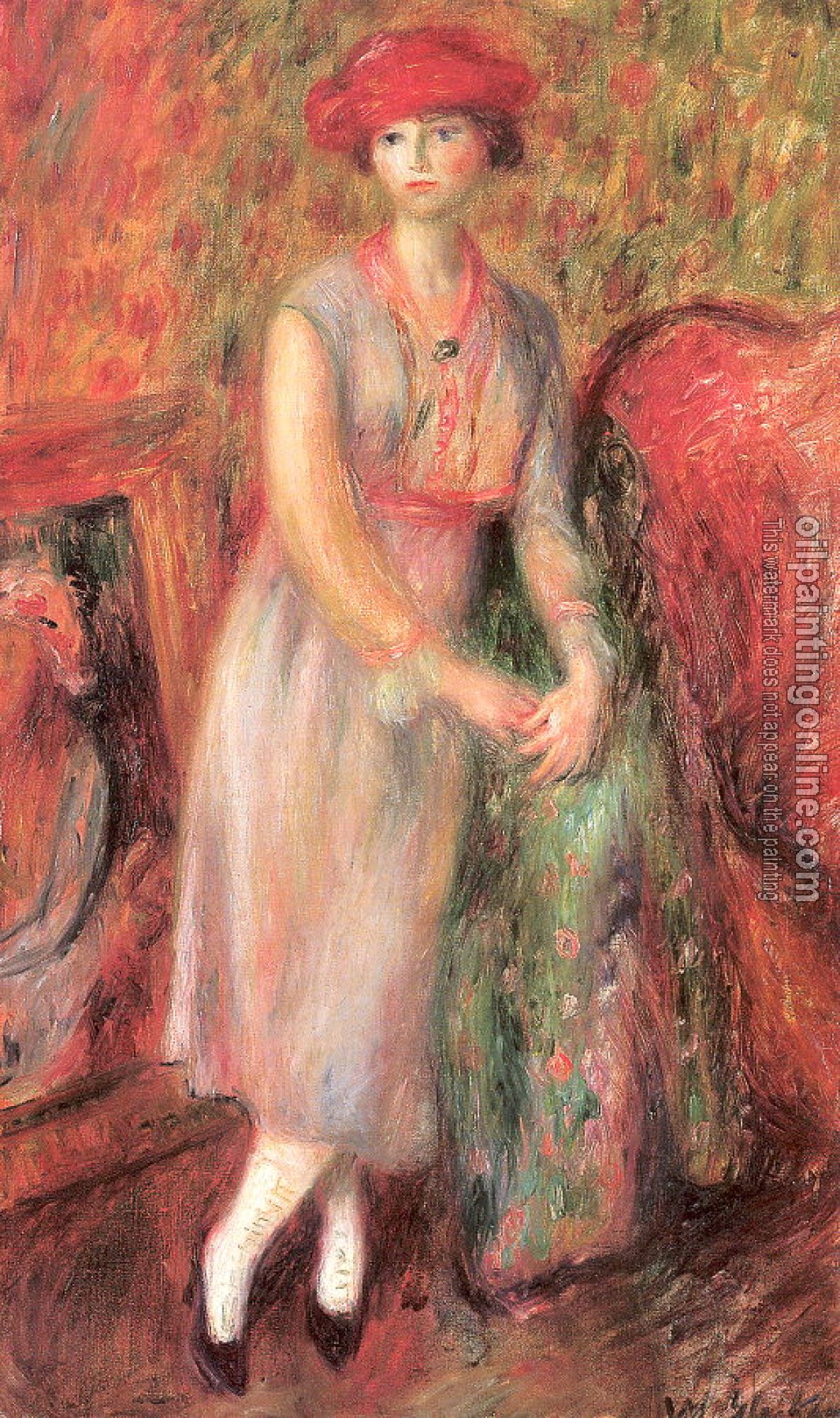 William James Glackens - Standing girl with white spats